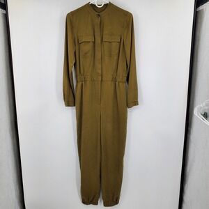 Banana Republic Women's Olive Green Utility Long Sleeve Jogger Jumpsuit Size 6